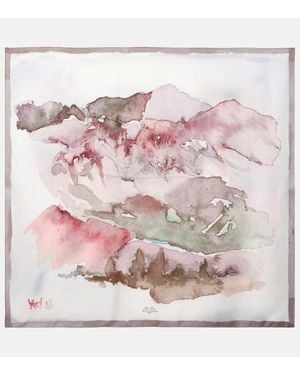 Loro Piana Bedrucktes Tuch Natura Argentina Aus Seide - Pink