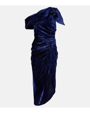 Isabel Marant Abito Midi Monospalla Cyane - Blu