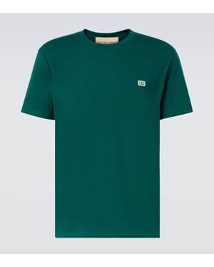 Valentino T-Shirt Vlogo Aus Baumwolle - Grün