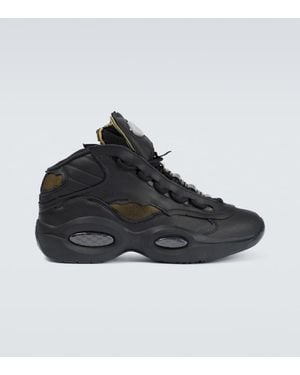 Maison Margiela X Reebok Sneakers Memory Of Question Mid aus Leder - Schwarz