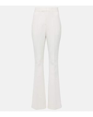 Rebecca Vallance Bridal Mid-Rise-Hose Evelyn Aus Crepe - Weiß