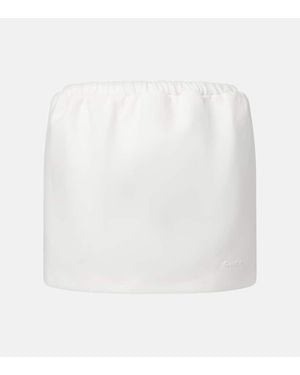 Gucci Tulip Linen Miniskirt - White