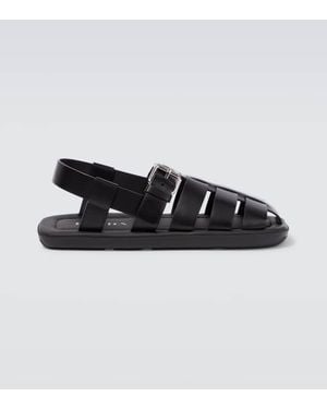 Prada Sandalen Aus Leder - Schwarz