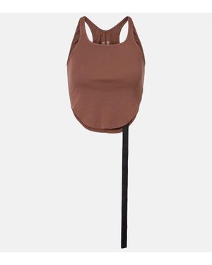 Rick Owens Drkshdw Cropped-Top Aus Baumwoll-Jersey - Braun