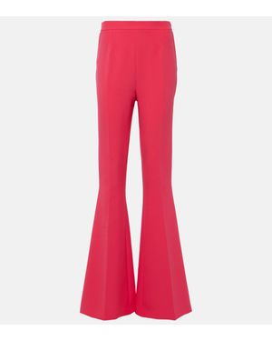 Safiyaa Halluana High-Rise Flared Trousers - Pink