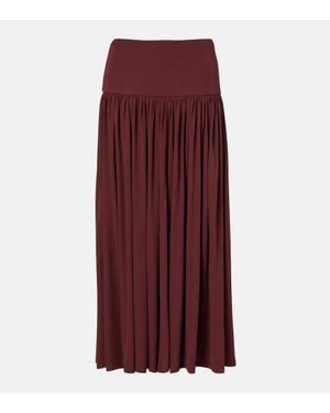 AYA MUSE Jupe Longue A Taille Haute - Violet