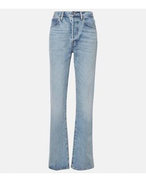 FRAME The Vertical High-Rise Straight Jeans - Blue