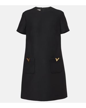 Valentino Crepe Couture Minidress - Black