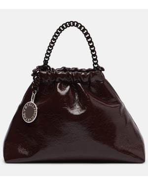 Stella McCartney Tote Bag Falabella Small Aus Lacklederimitat - Braun