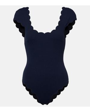 Marysia Swim Mexico Reversible Scalloped Swimsuit - Blue