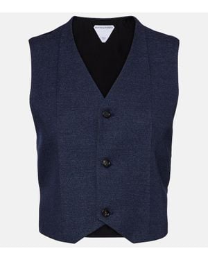 Bottega Veneta Weste Aus Wolle - Blau