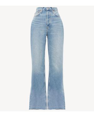 RE/DONE Jeans A Vita Alta E Gamba Larga - Blu