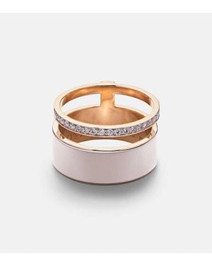 Repossi Anillo Berbere Module De Oro Rosa De 18 Ct Con Diamantes - Neutro