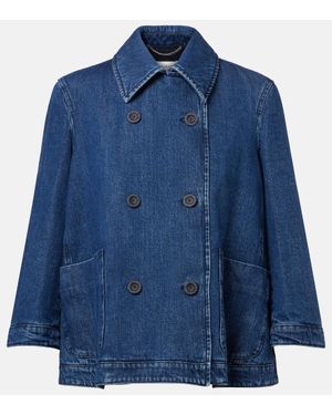 Altuzarra Hayden Double-Breasted Denim Jacket - Blue
