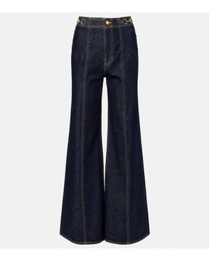 Ulla Johnson Delphine Wide-Leg Jeans - Blue