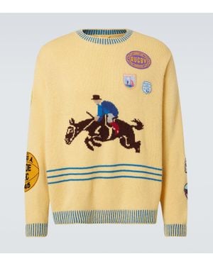 Bode Pullover Jockey Aus Alpakawolle Und Wolle - Gelb