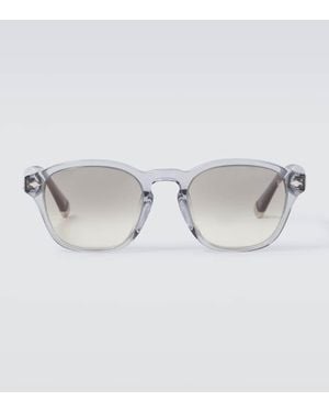 Brunello Cucinelli Occhiali Da Sole Rotondi Intarsia Rays - Grigio