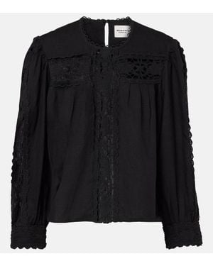 Isabel Marant Bluse Valmira Aus Leinen Und Baumwolle - Schwarz