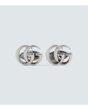 Gucci Boutons De Manchettes Gg En Argent Sterling - Métallisé