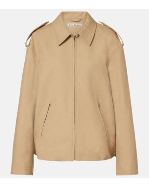 Acne Studios Jacke Aus Baumwollsatin - Natur
