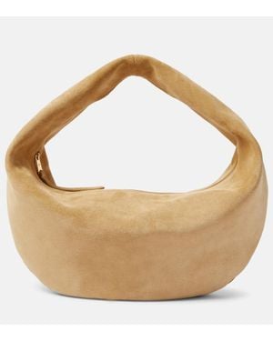 KHAITE Schultertasche Olivia Medium Aus Veloursleder - Braun