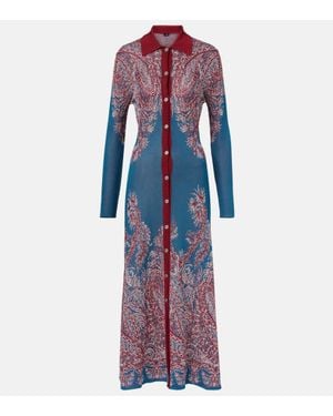 Etro Hemdblusenkleid Aus Jersey - Lila