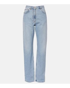 Valentino Mid-Rise Wide-Leg Jeans - Blau