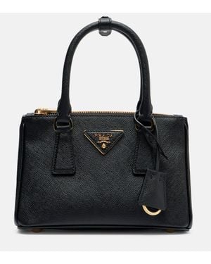 Prada Tote Bag Galleria Saffiano Mini Aus Leder - Schwarz