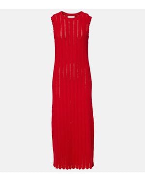 Altuzarra Midikleid Sissi Aus Baumwolle - Rot