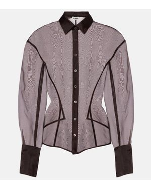 STAUD Hemd Aida Aus Seidenorganza - Braun