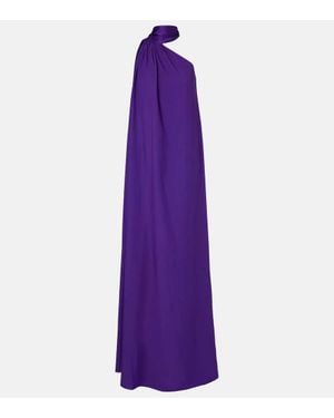 ‎Taller Marmo Astor Scarf-Detail Maxi Dress - Purple