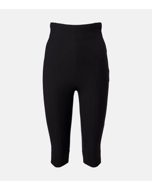 Jacquemus Pantaloni Capri A Vita Alta - Nero