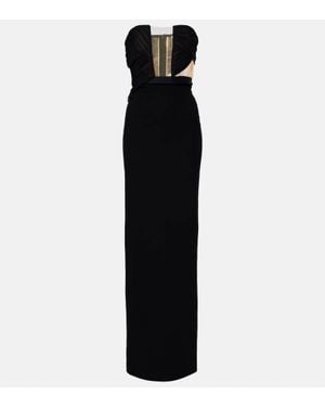 Nensi Dojaka Cutout Strapless Gown - Black