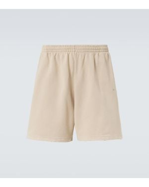Balenciaga Short Back En Coton A Logo - Neutre
