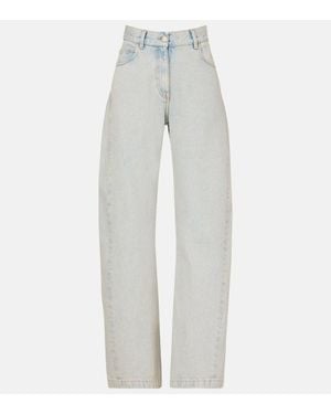 Calvin Klein Jean Ample A Taille Mi-Haute - Gris