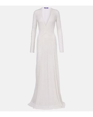 Ralph Lauren Knitted Silk And Cashmere Gown - White
