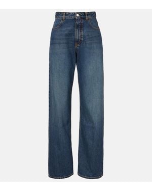 Alaïa Low-Rise Straight Jeans - Blue