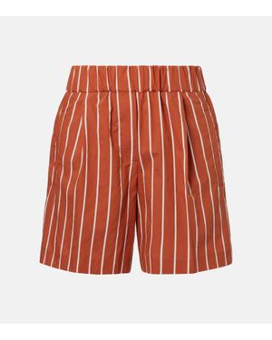 Brunello Cucinelli Bermuda-Shorts Aus Einem Baumwollgemisch - Rot