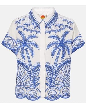 FARM Rio Richelieu Cotton Shirt - Blue