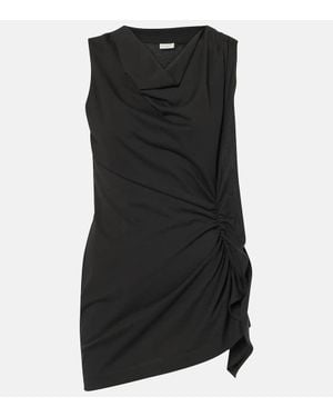 Dries Van Noten Draped Cotton Jersey Top - Black