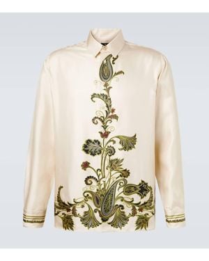 Etro Camisa De Seda Con Paisley - Blanco