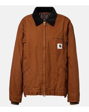 Sacai X Carhartt Chaqueta Acolchada De Lona De Algodon - Marrón