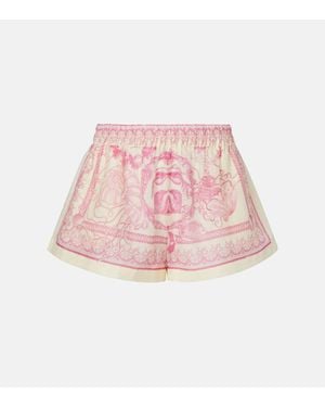 Versace Underwater Barocco Voile Shorts - Pink