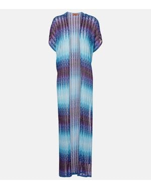 Missoni Copricostume Con Lame Zig-Zag - Blu