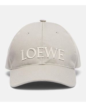 Loewe Gorra De Algodon - Blanco