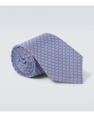 Gucci Krawatte Gg Aus Seiden-Jacquard - Blau