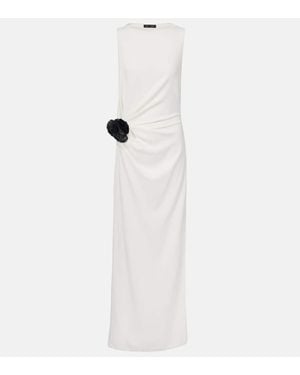 Proenza Schouler Indria Floral-Applique Crepe Cocktail Dress - White