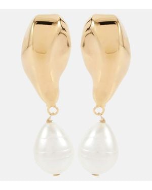 Oscar de la Renta Orecchini Pendenti Con Perle Bijoux - Bianco