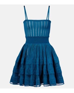 Alaïa Minikleid Aus Strick - Blau