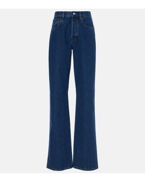 Gucci High-Rise Straight Jeans - Blue